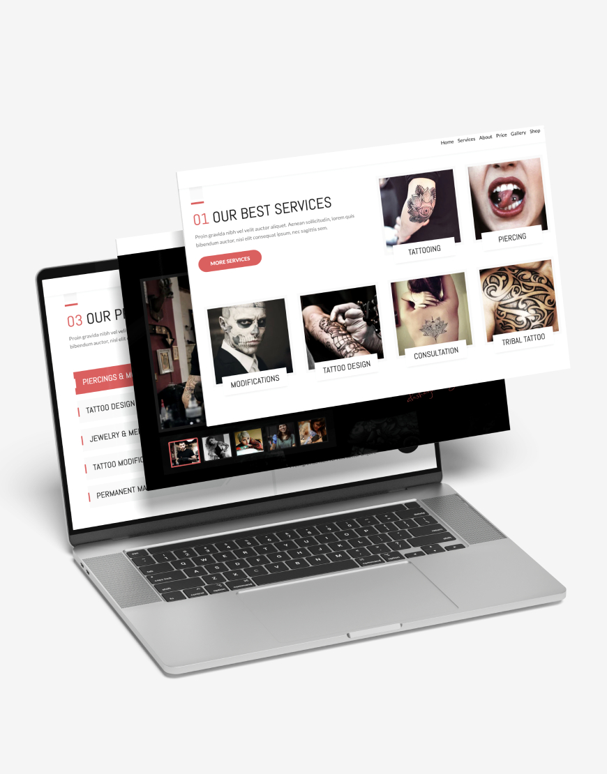 Dövme & Piercing Stüdyosu Web Sitesi