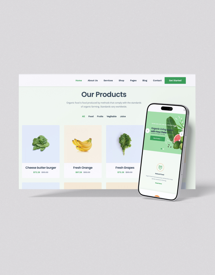 Organik Gıda & Market Web Sitesi