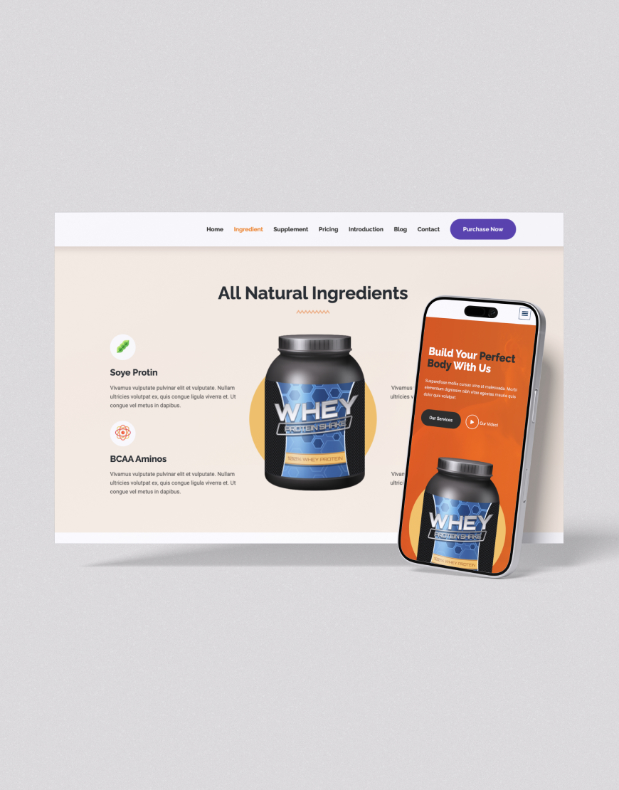 Beslenme & Takviye Ürünleri Web Sitesi