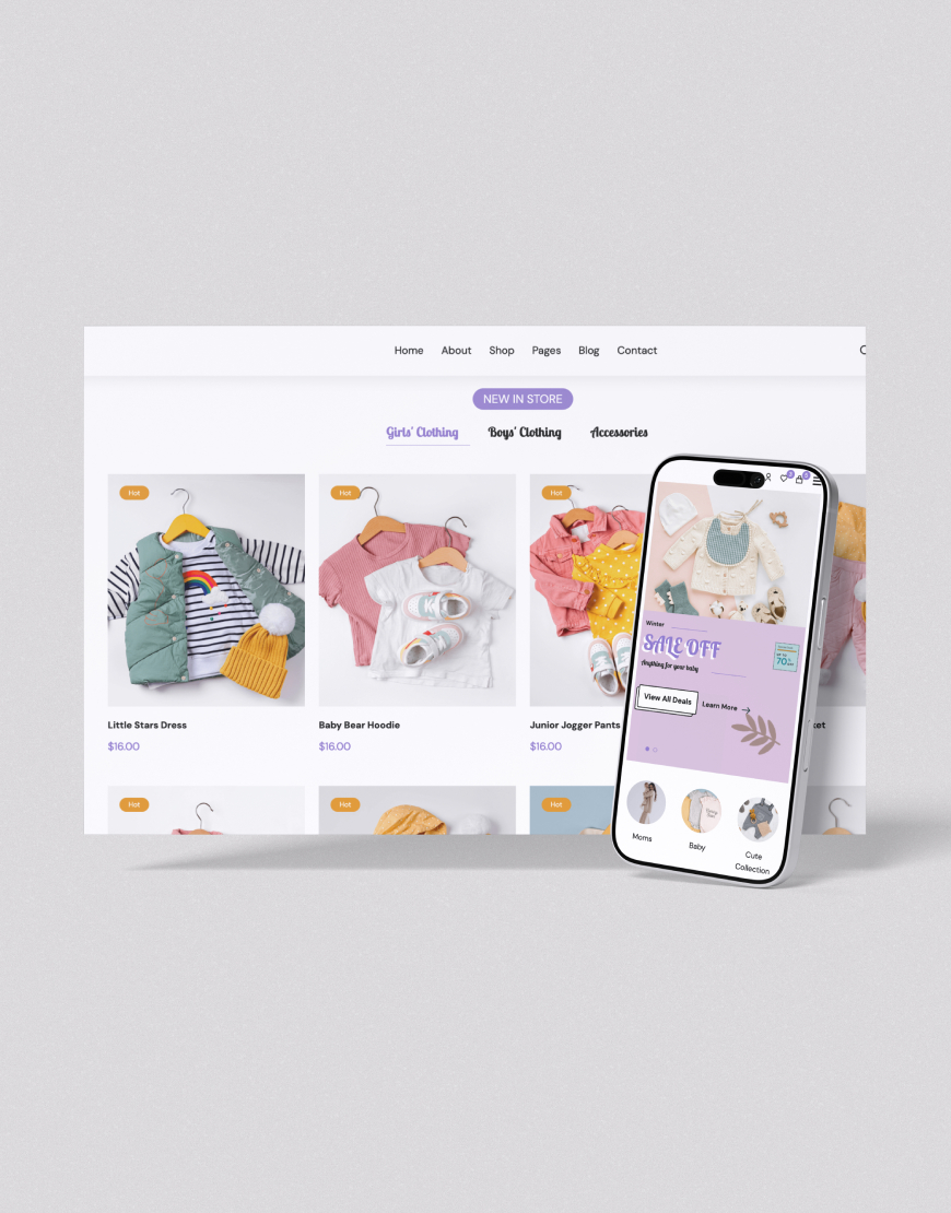 Çocuk Giyim Web Sitesi